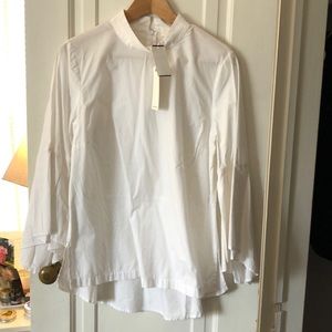 Pleione (Nordstrom) high neck white shirt
